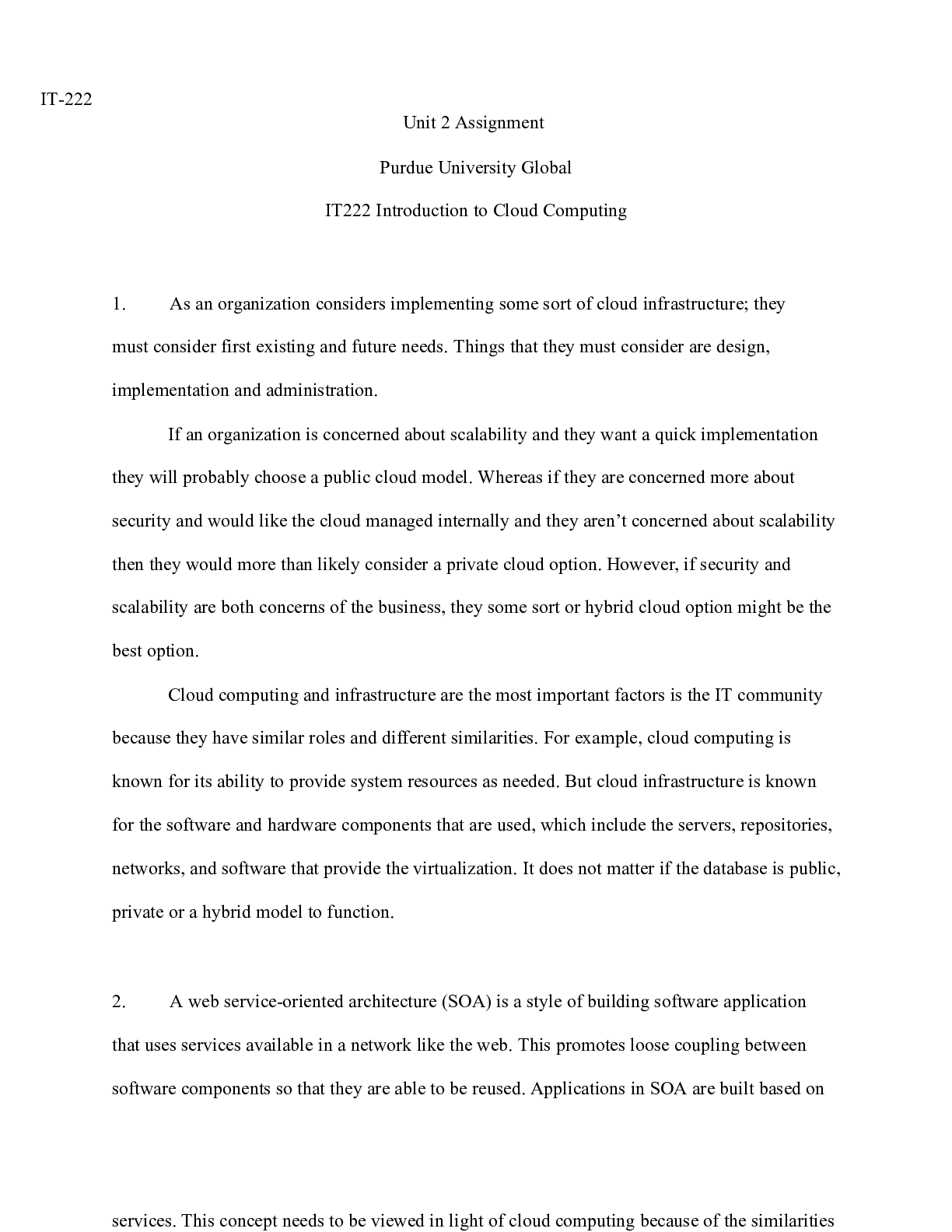 Preview image for IT 222 Unit 2 Assignment.docx    IT-222  Unit 2 Assignment  Purdue University Global  IT22